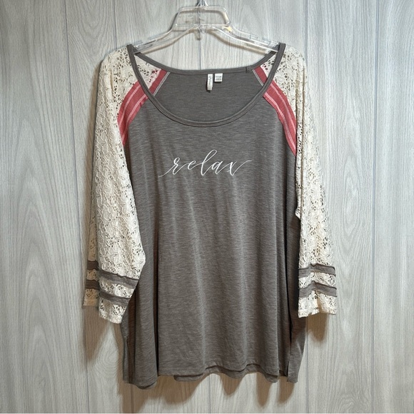 actime Tops - Actime 3/4 Sleeve Top Size 22/24W